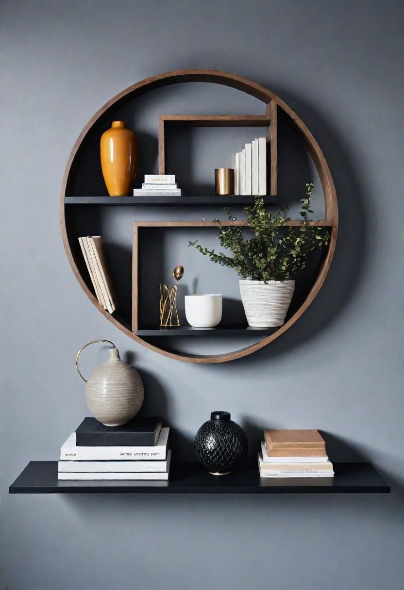 25. Displaying Circular Floating Shelves