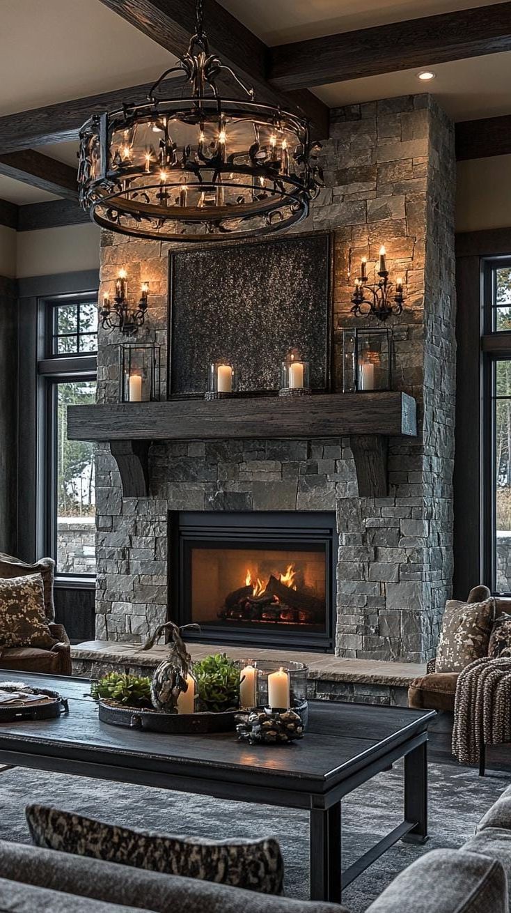 5. Rustic Fireplace Decor Ideas - photo 3