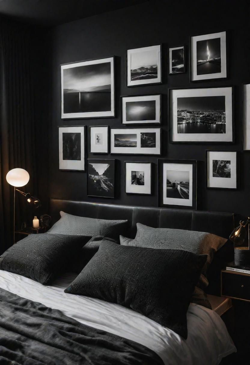 4. Black and White Art Gallery Wall