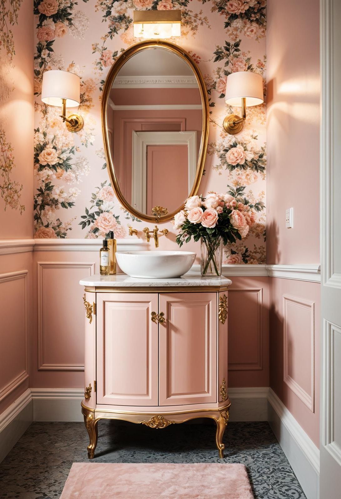 6. Elegant Pink Powder Room Style - photo 2