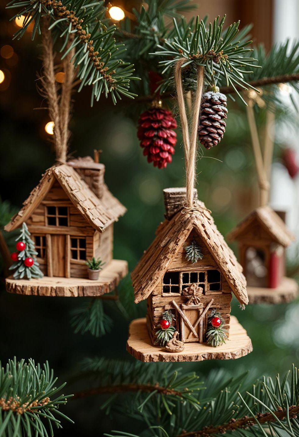 1. Rustic Woodland Christmas Tree Ornaments - photo 2