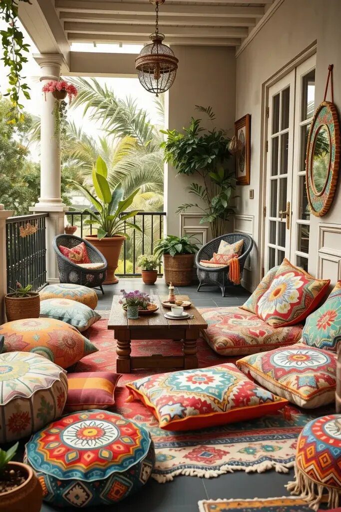 Bright Floor Cushions for Relaxed Seating