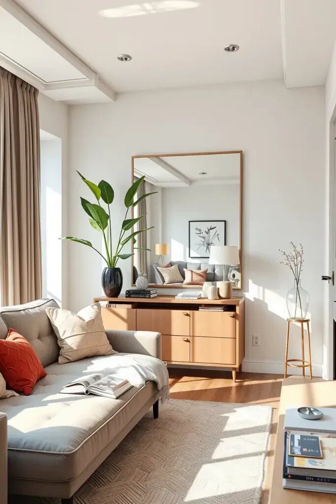 Using Mirrors To Enhance A Small Living Room