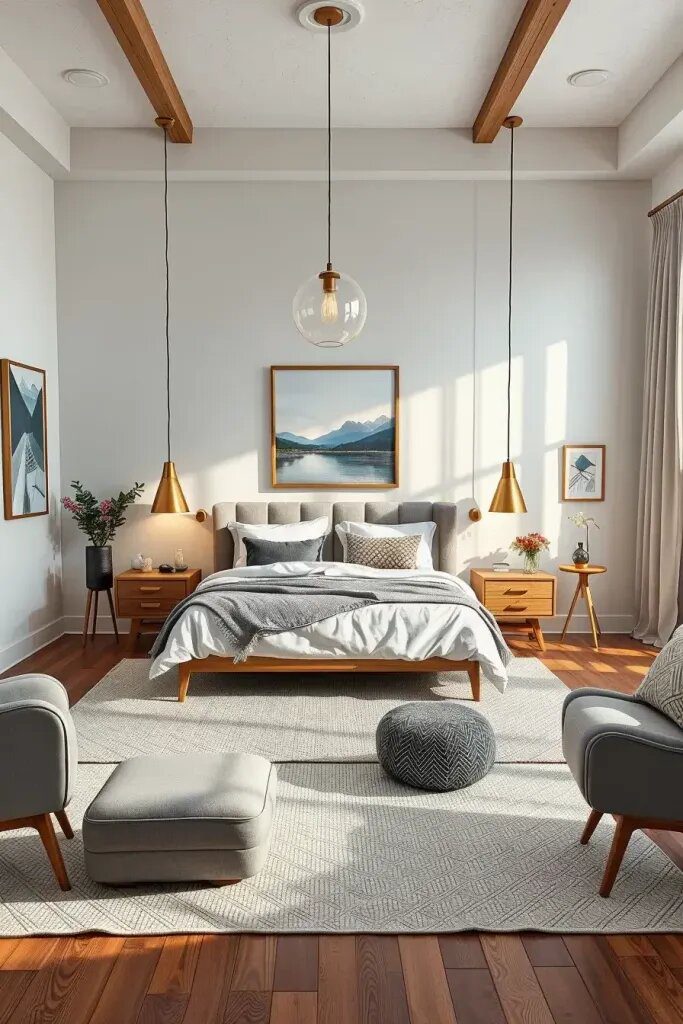 Bold Bedroom Layouts With Asymmetry