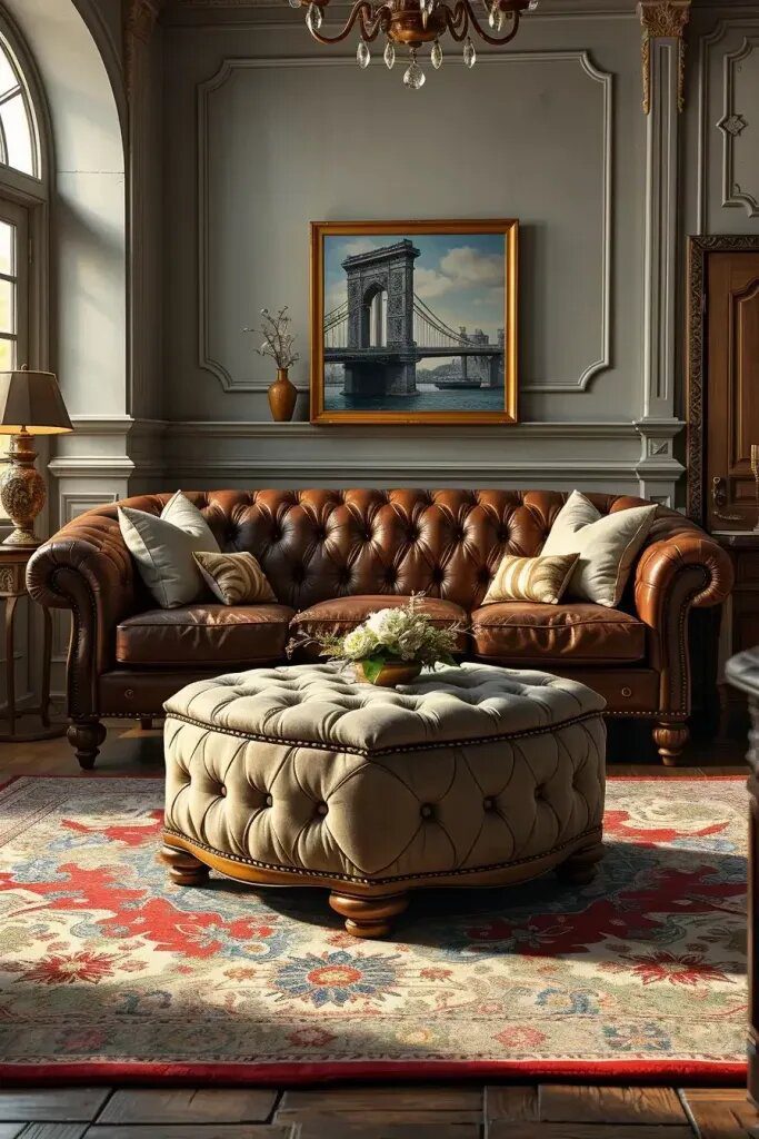 Worn Leather and Tufted Upholstery Classics