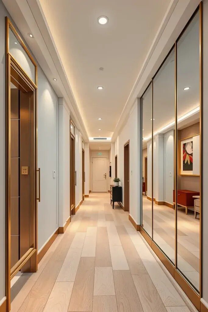 Mirrored Walls to Maximize Light and Space