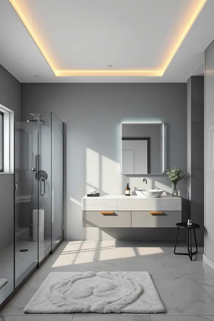 Simple Monochrome Bathrooms in Black and White