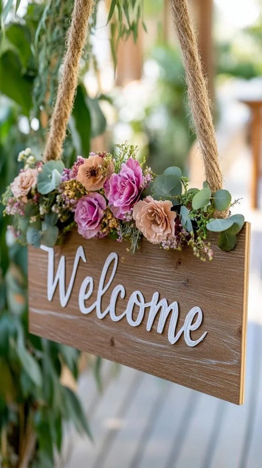 5. Boho Welcome Sign With Pressed Flowers - photo 2