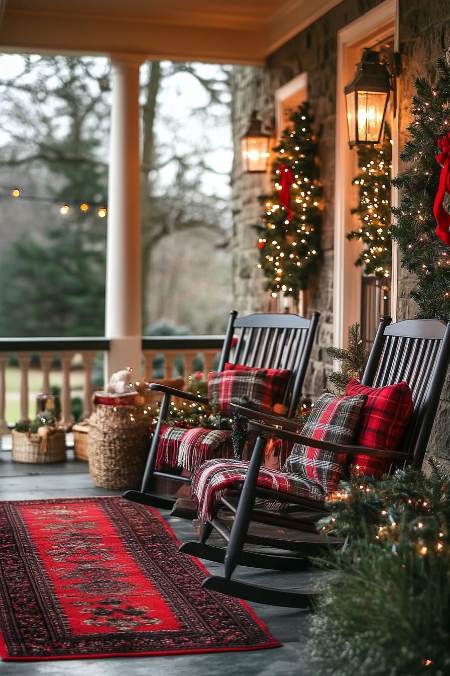 6. Plaid-Themed Rocking Chair Setup - photo 2