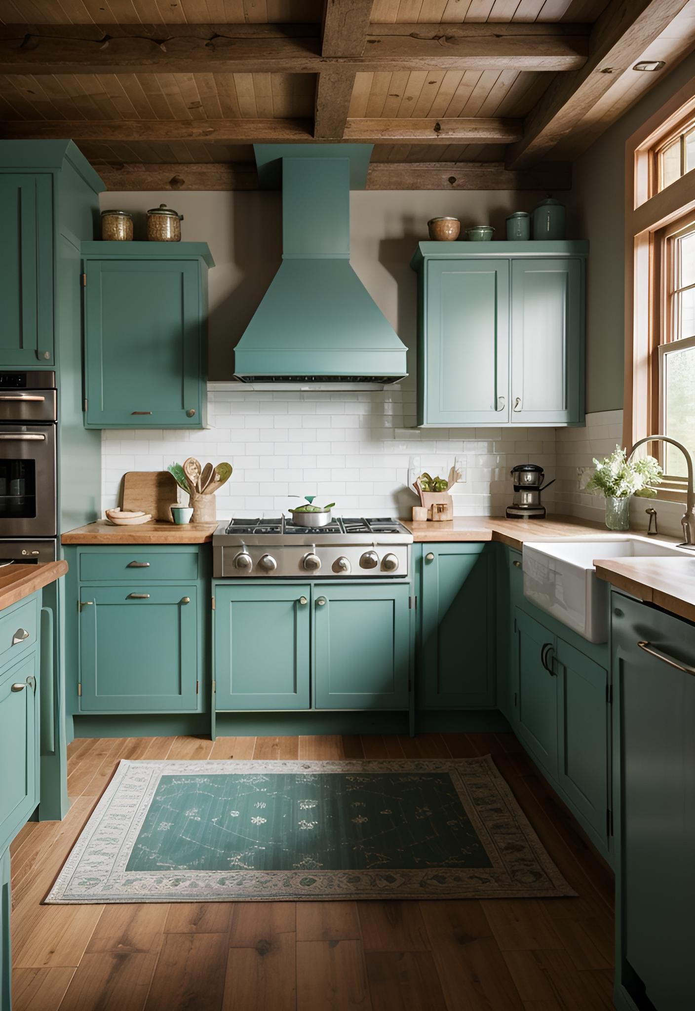 11. Teal Green Cabinet Color Combos