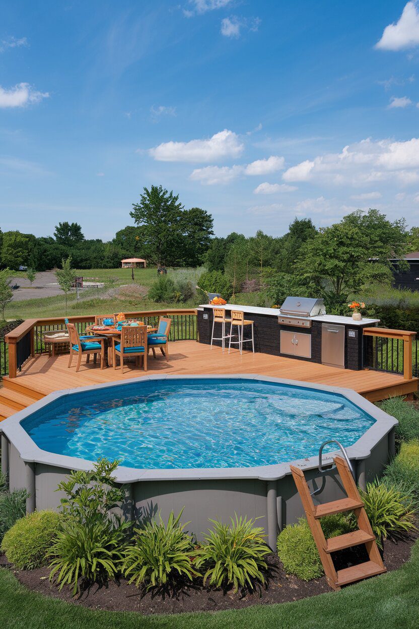 4. Outdoor Kitchen and Barbecue Deck