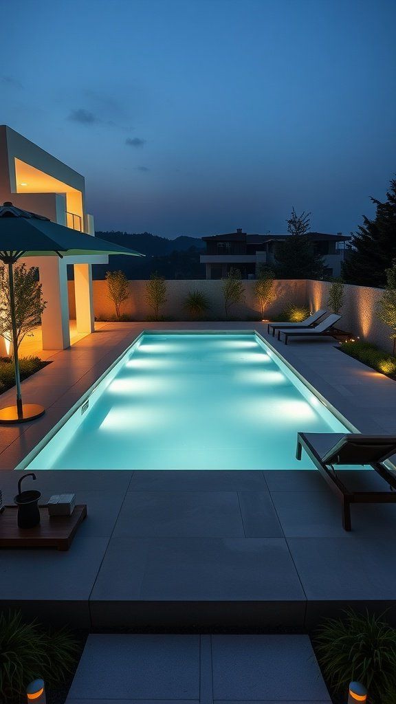 5. A Bright, Welcoming Rectangular Pool Retreat