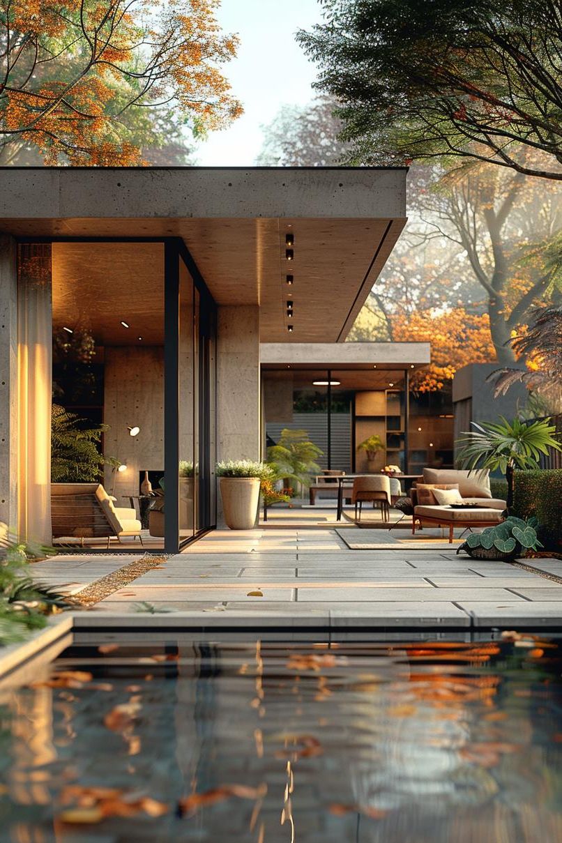 18. Modern Concrete Paver Patio Style