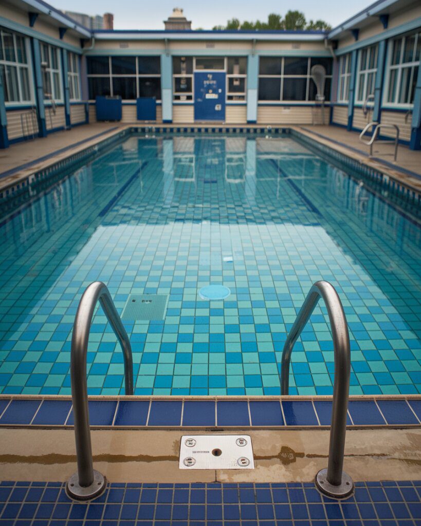 23. Classic School-Style Pool Nostalgia