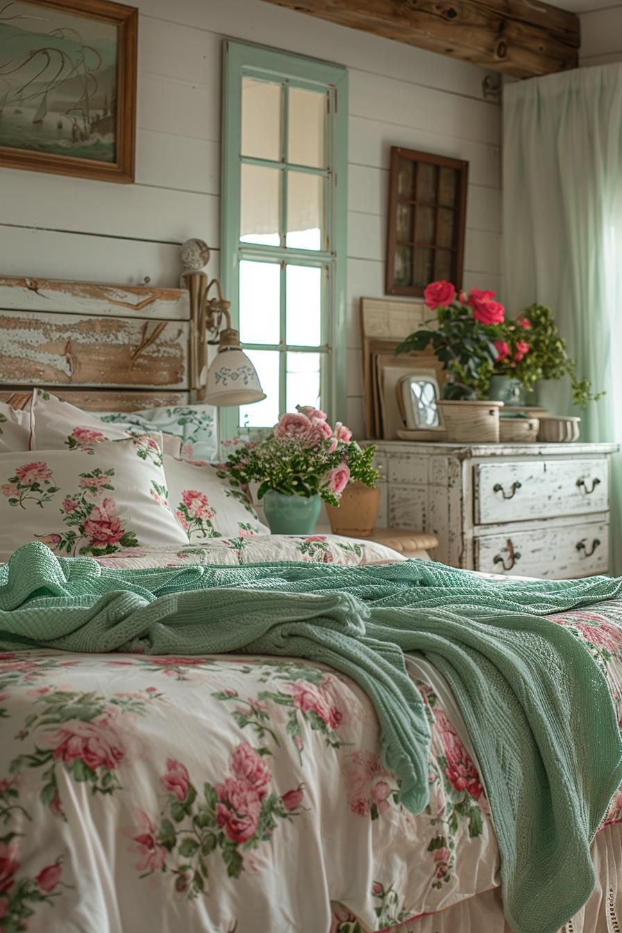 11. Rose-Toned Coastal Bedroom Style