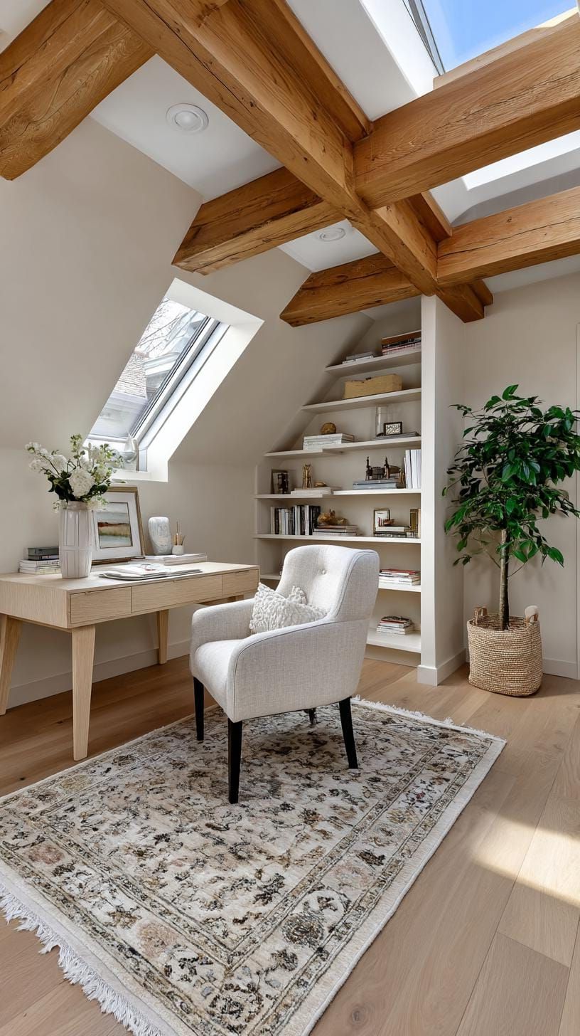 21. Cozy Home Office in the Attic: Making Use of Sloped Ceilings - photo 2