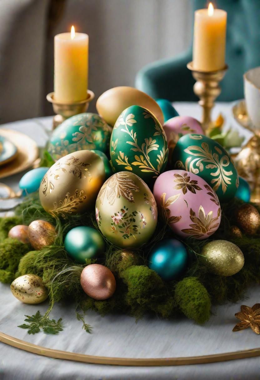 8. Gold Leaf Easter Egg DIY