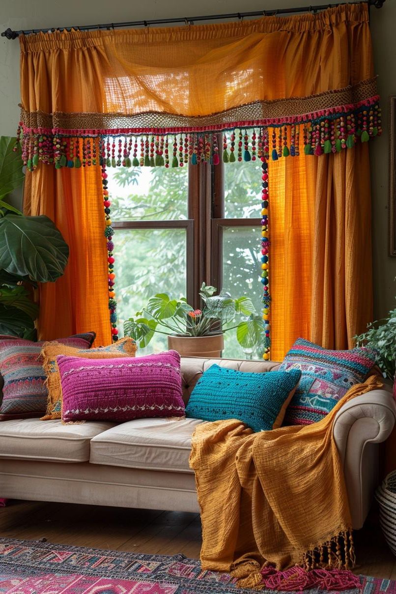 6. Boho Beaded Curtain DIY