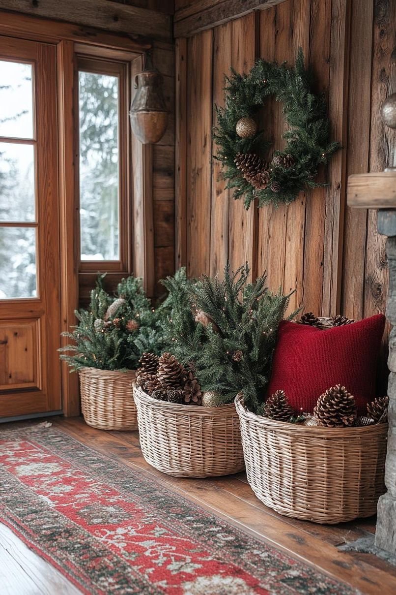 18. Greenery-Filled Basket Displays - photo 2