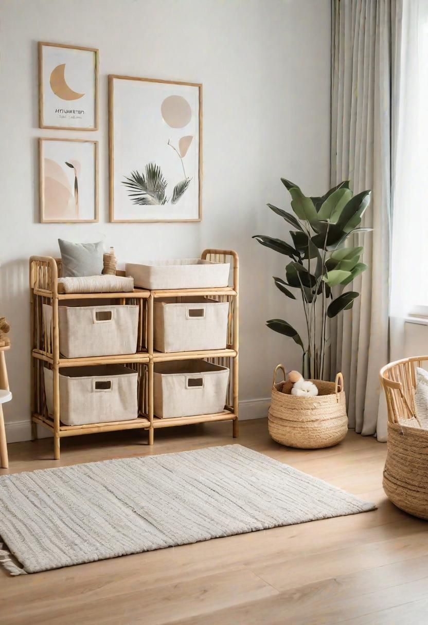 34. Bamboo Storage Solutions for Minimalist Nurseries