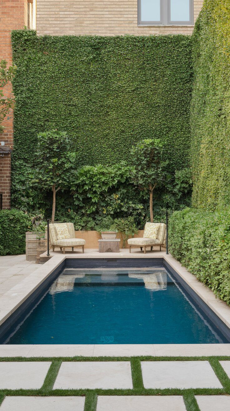 Garden Pools Surrounded by Lush Plantings