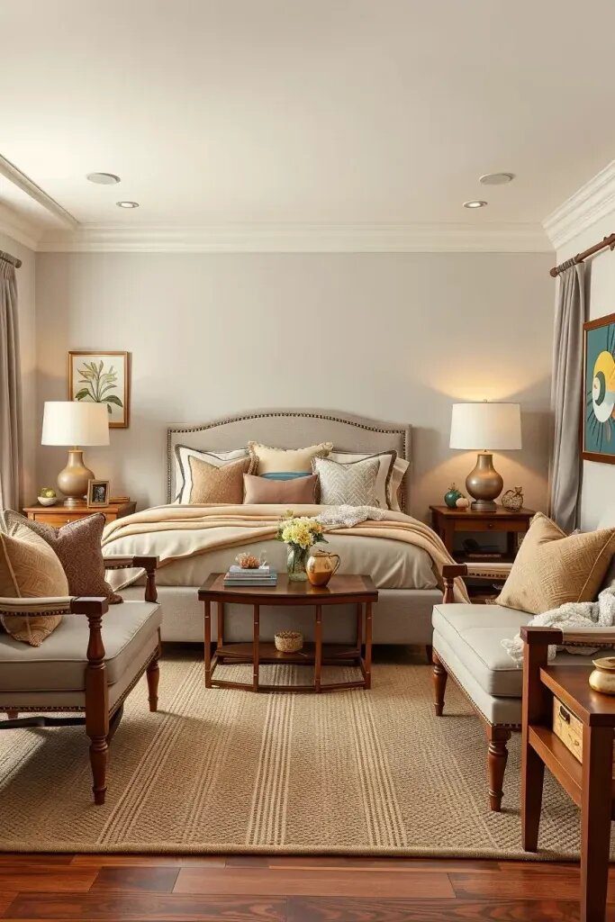 A Beige and Taupe Bedroom Makeover