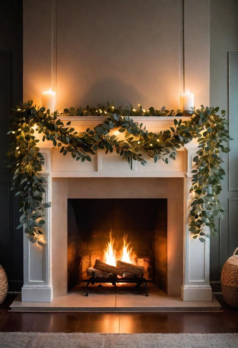 9. Eucalyptus Sprigs with String Lights - photo 2