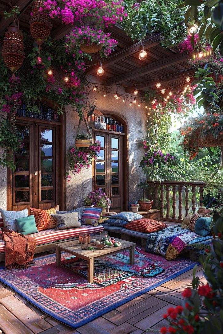 15. Colorful Cushions on a Pallet Deck - photo 2