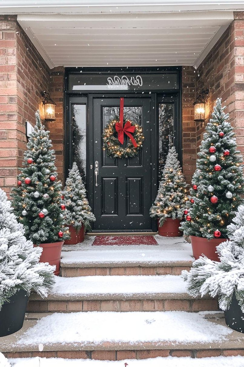 4. Grouped Mini Trees by the Door - photo 4