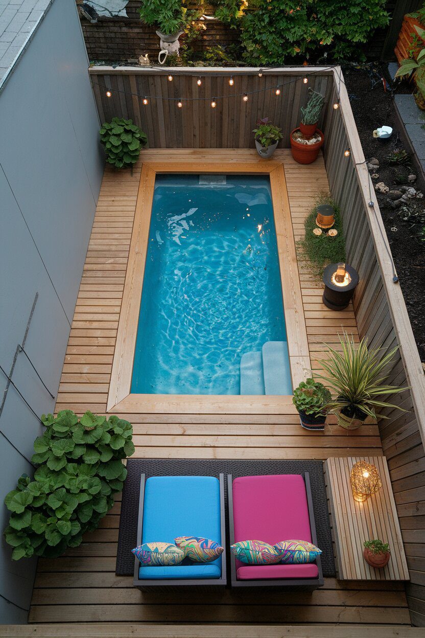 7. Wood Deck Lounge Pool
