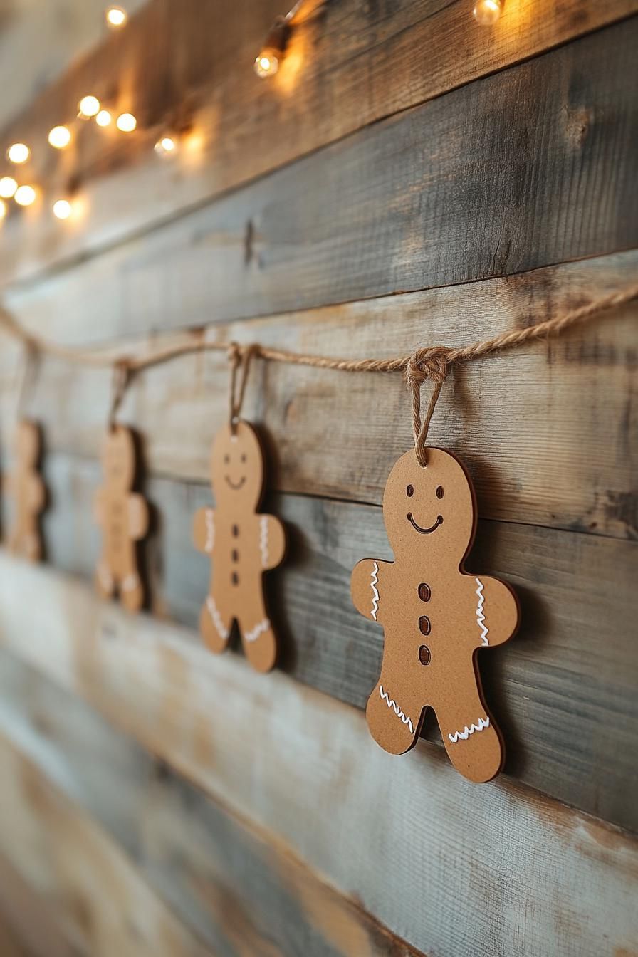 10. Rustic Gingerbread Man Garlands