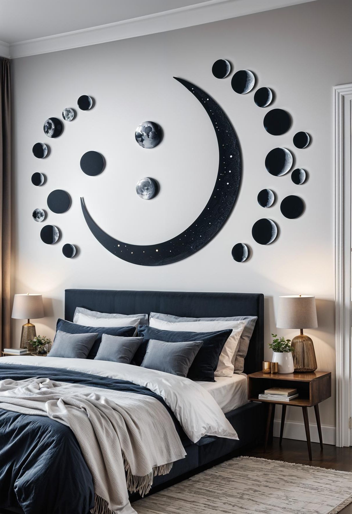 9. Moon Phases Wall Decor Ideas