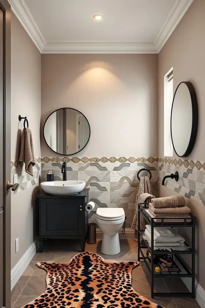 How to Use Animal Prints in Small Bathrooms - photo 2