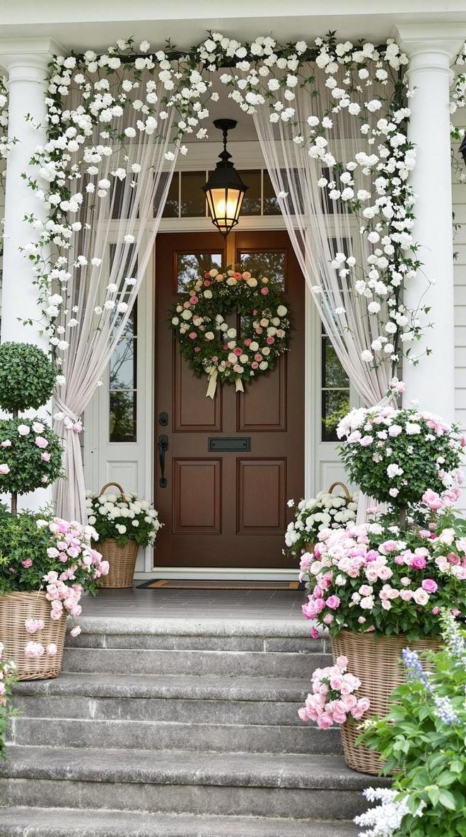 13. Cottage Garden With Floral Drapes