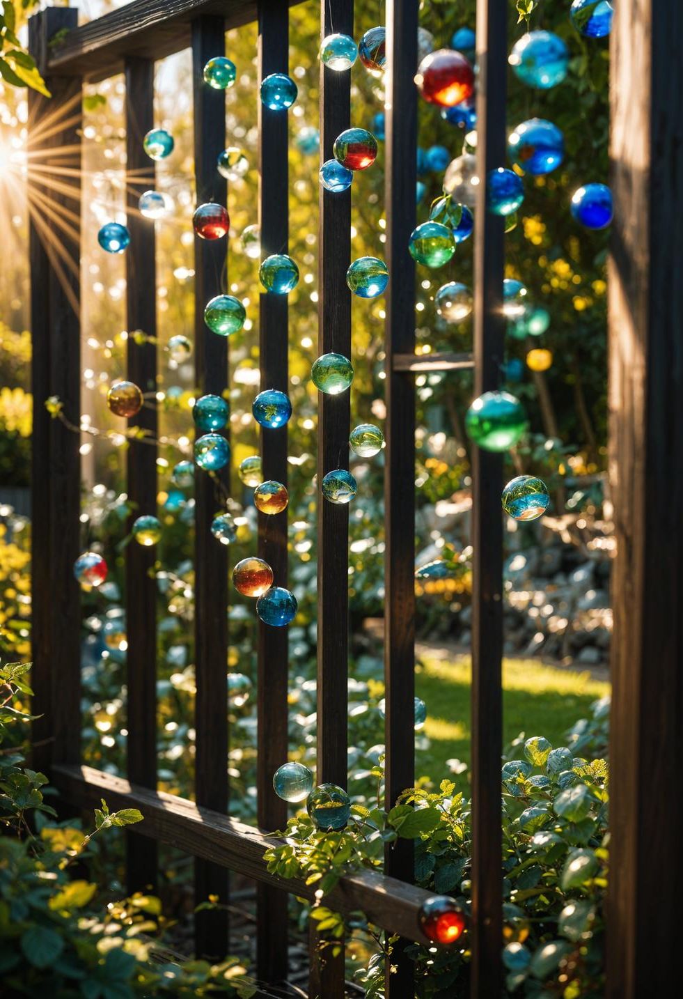 26. Glass Marble Fence Decorations - photo 2