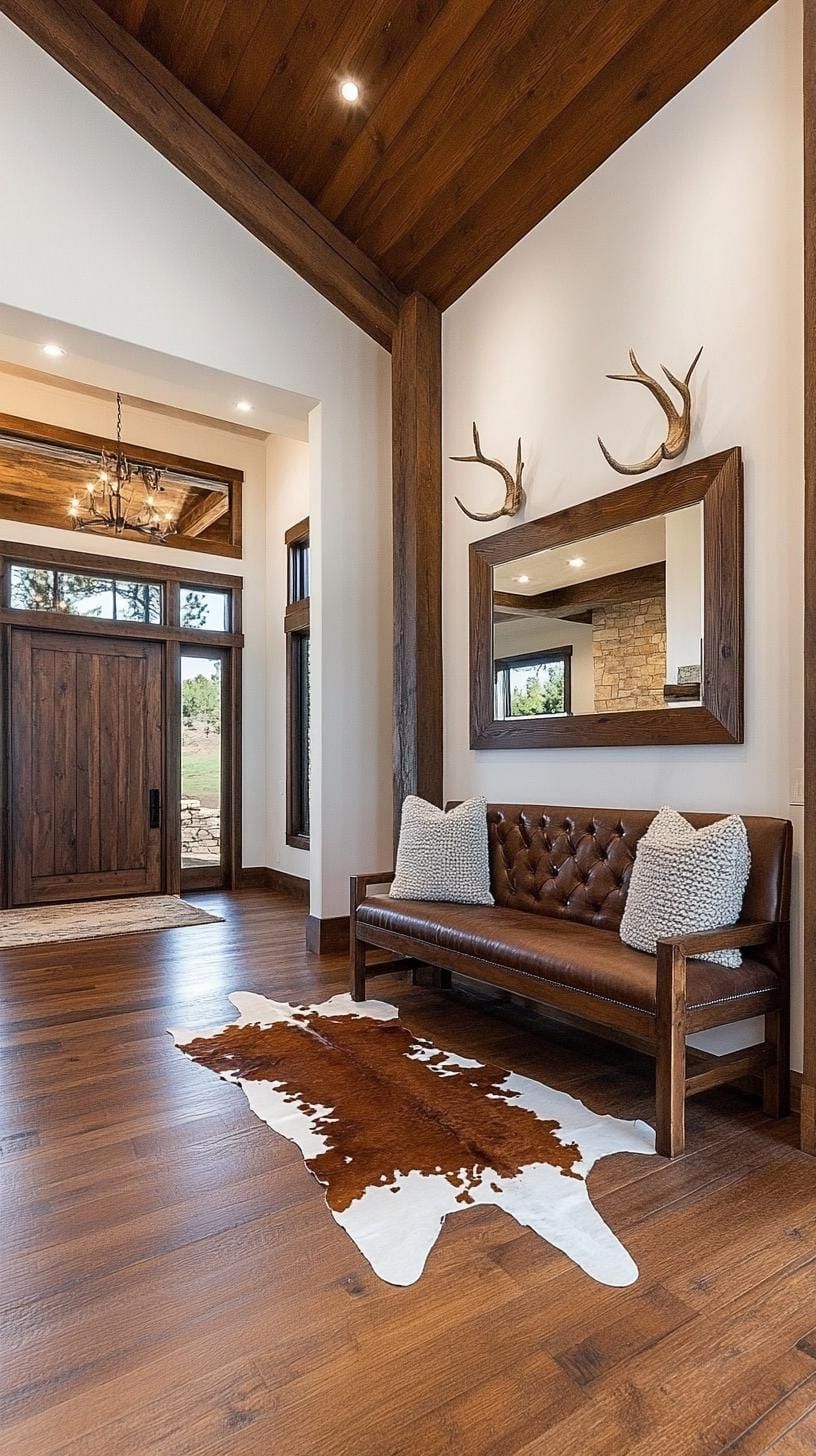 2. Barn-Style Entryway With Wooden Bench - photo 3