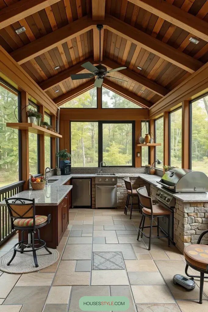 With Outdoor Kitchen Screened Porch - photo 2