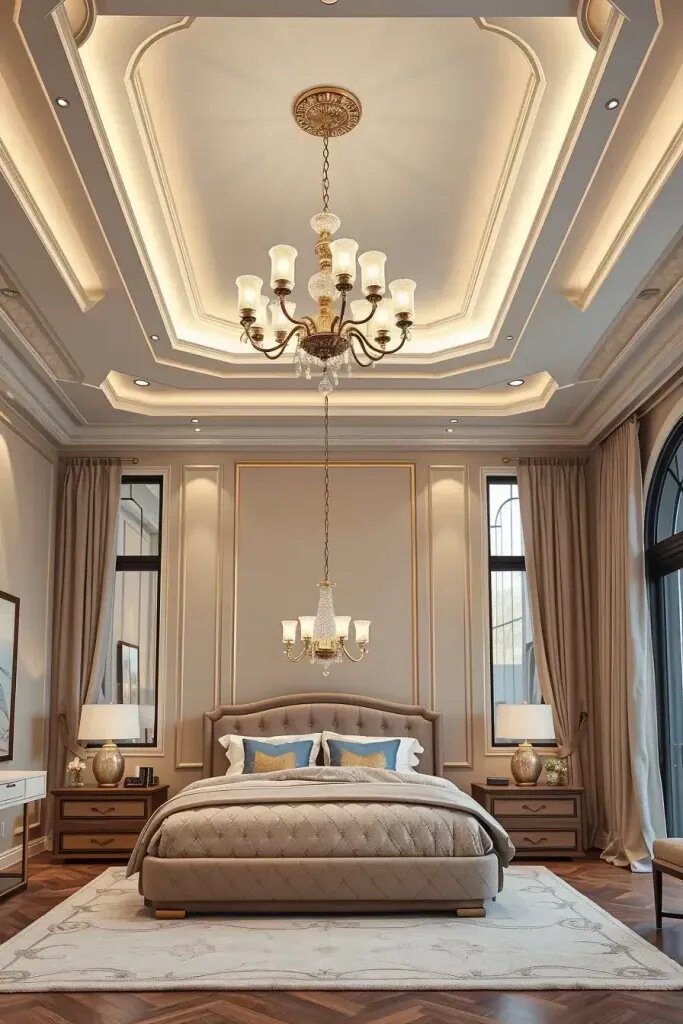 Custom Molding and Elevated Ceiling Design