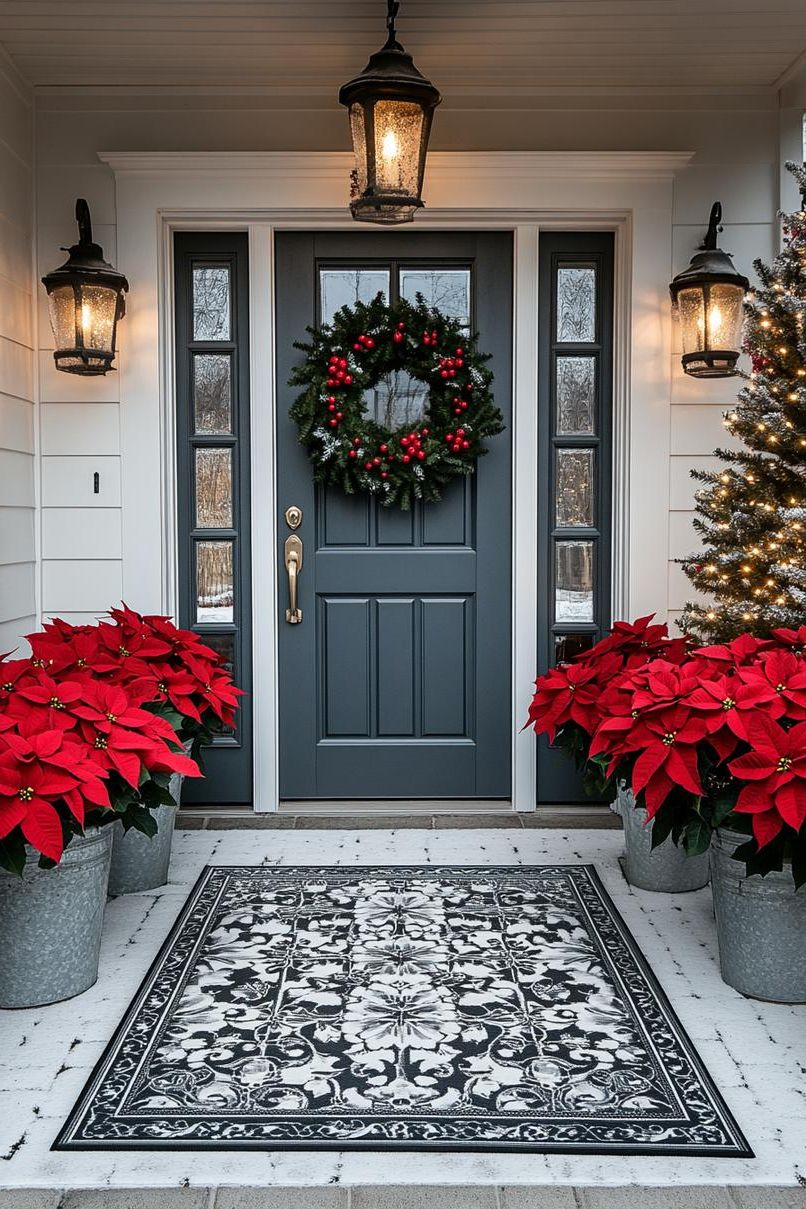 7. Layered Holiday Doormat Styling - photo 3