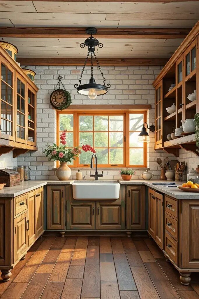 Distressed Wood Cabinets for Vintage Style - photo 2