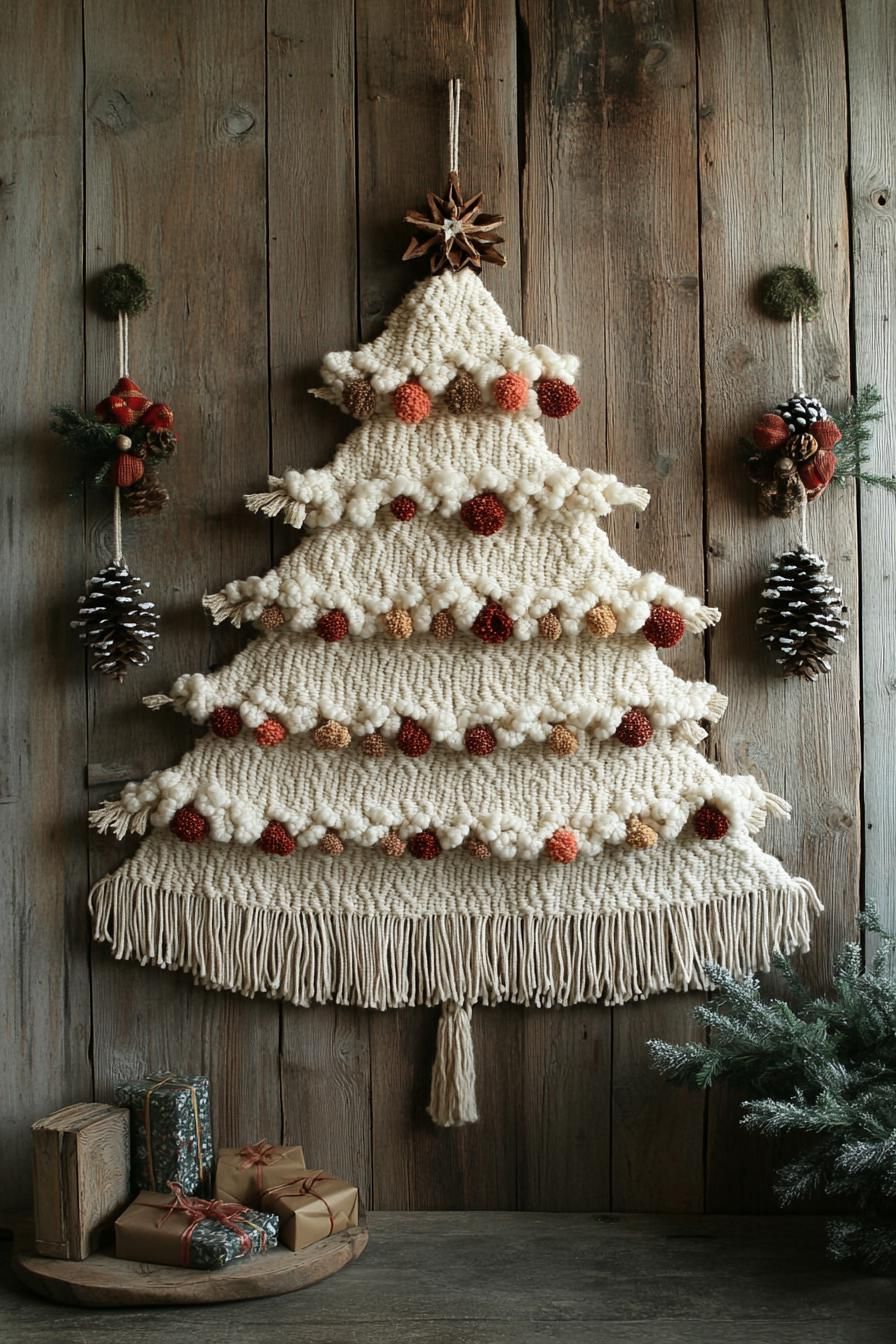 21. Festive Macramé Tree Wall Decor - photo 3