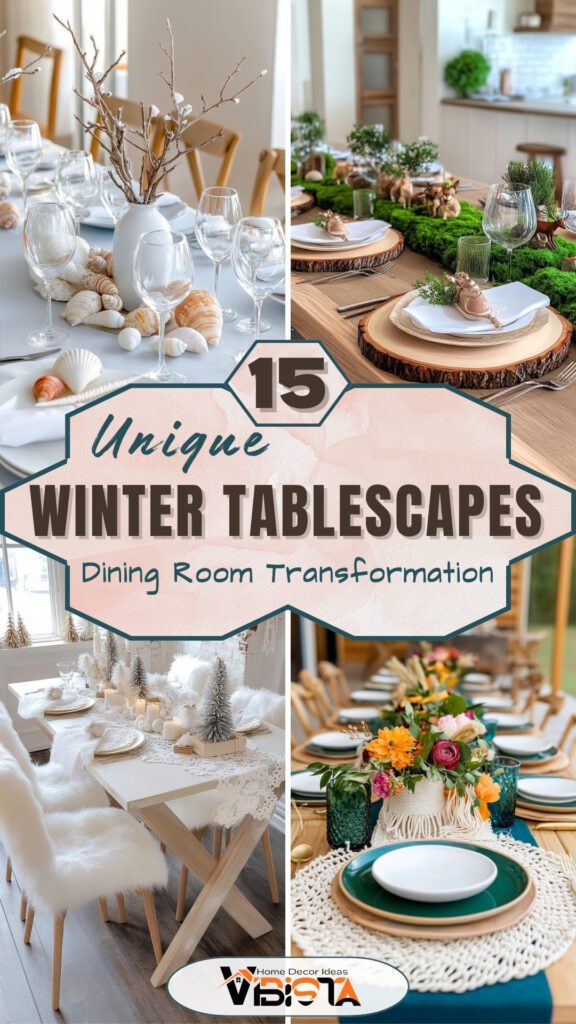 15 Unique Winter Tablescapes To Transform Your Dining Room
