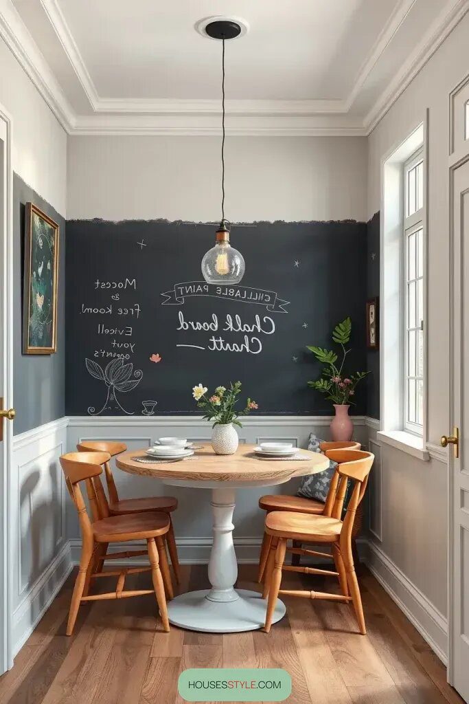 Using Chalkboard Paint Walls for Menus and Messages