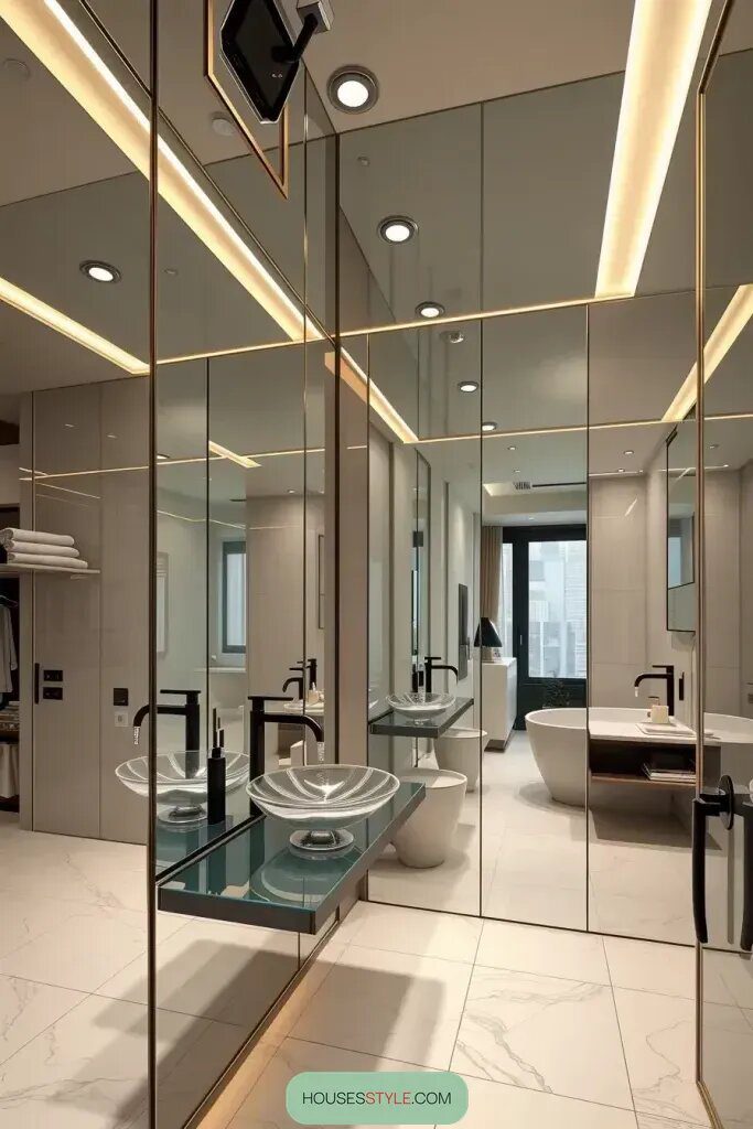 A Bathroom Built Around Reflected Light