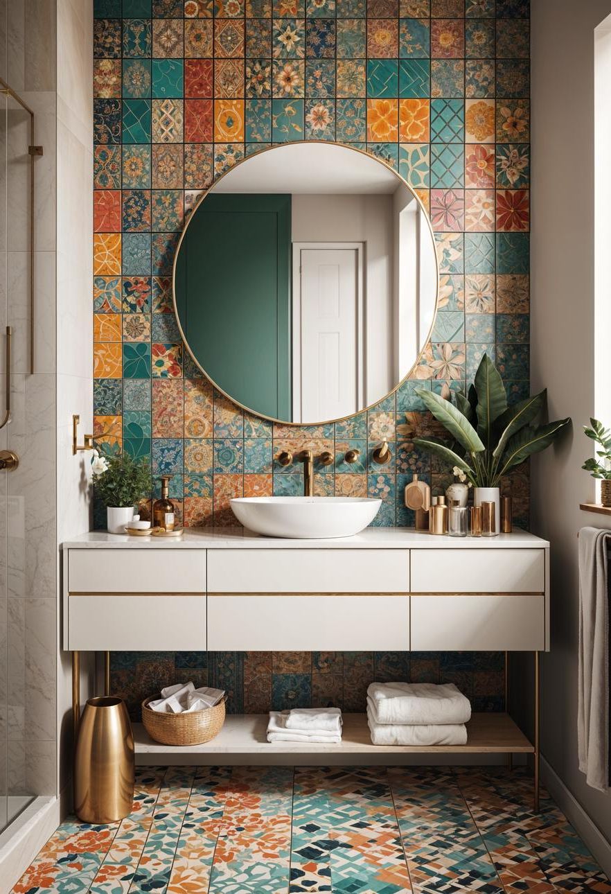 9. Boho Geometric Tile Backsplash Looks - photo 2