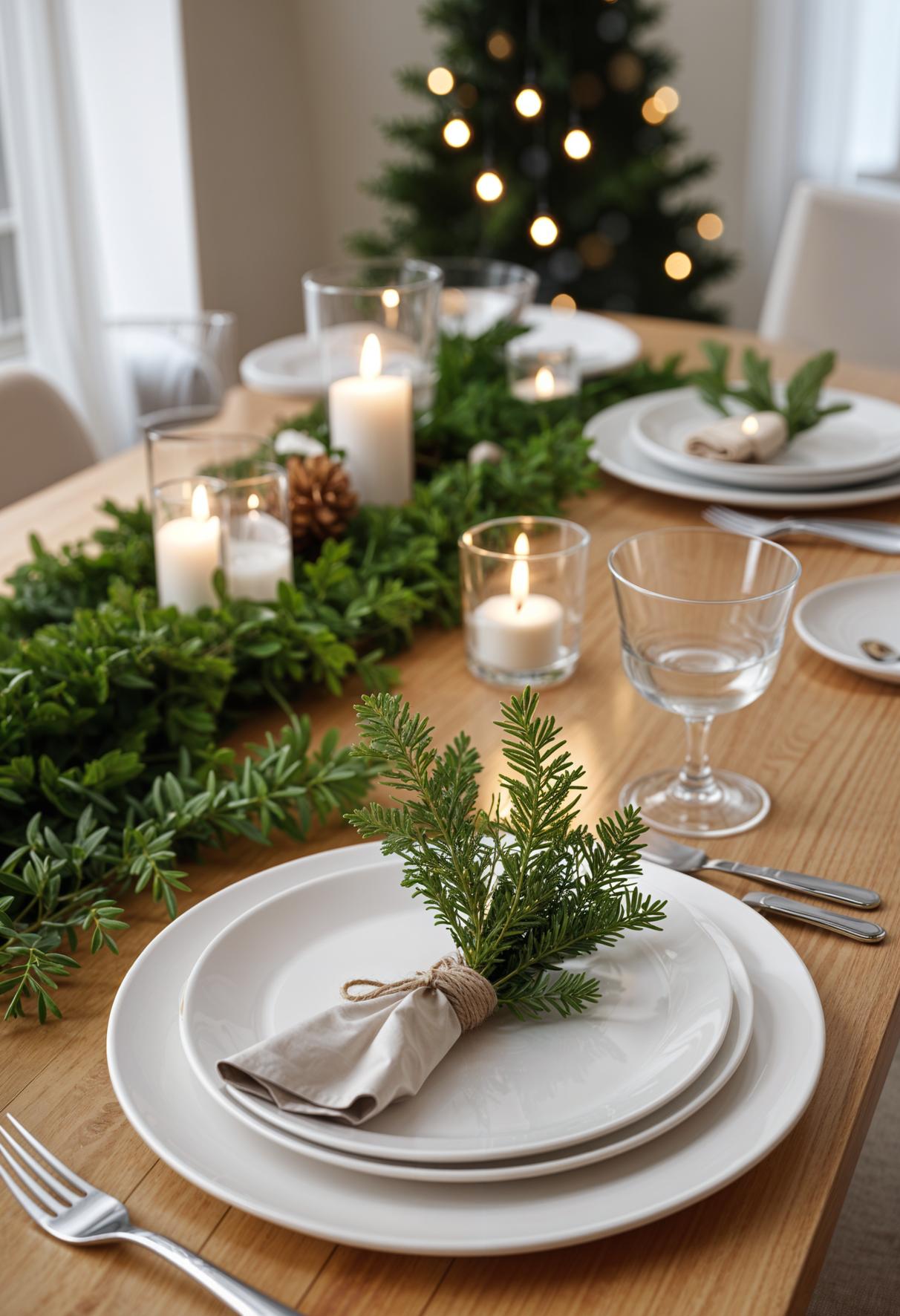 6. Scandinavian Minimalist Christmas Table Ideas - photo 2