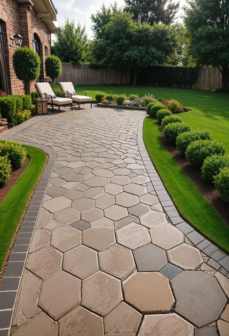 1. Hexagonal Paver Patio Layouts - photo 3
