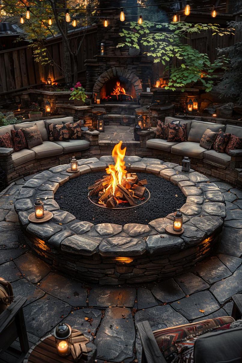 2. Round Fire Pit Paver Patios