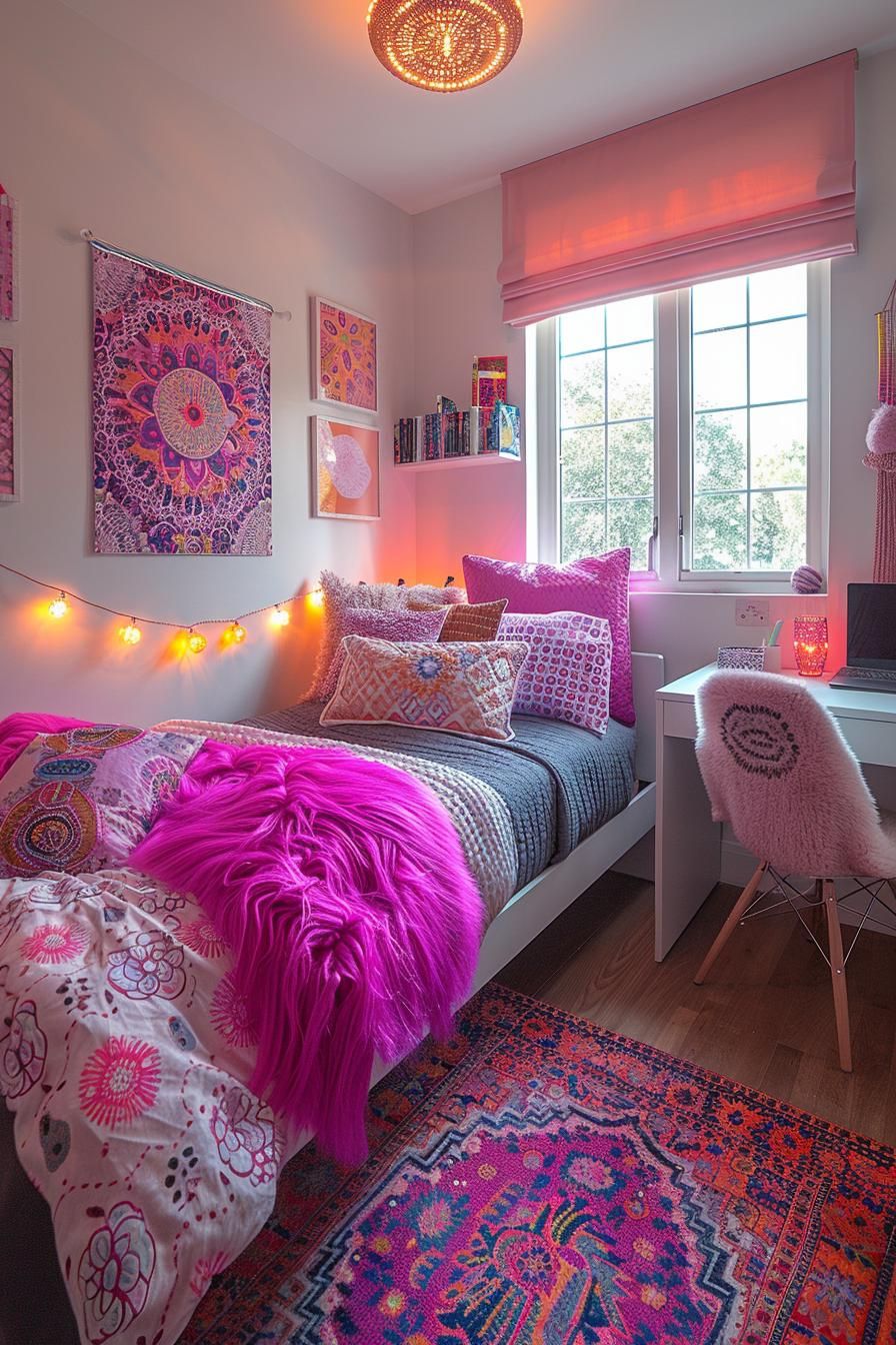15. Pink and Orange Playful Color Blocks