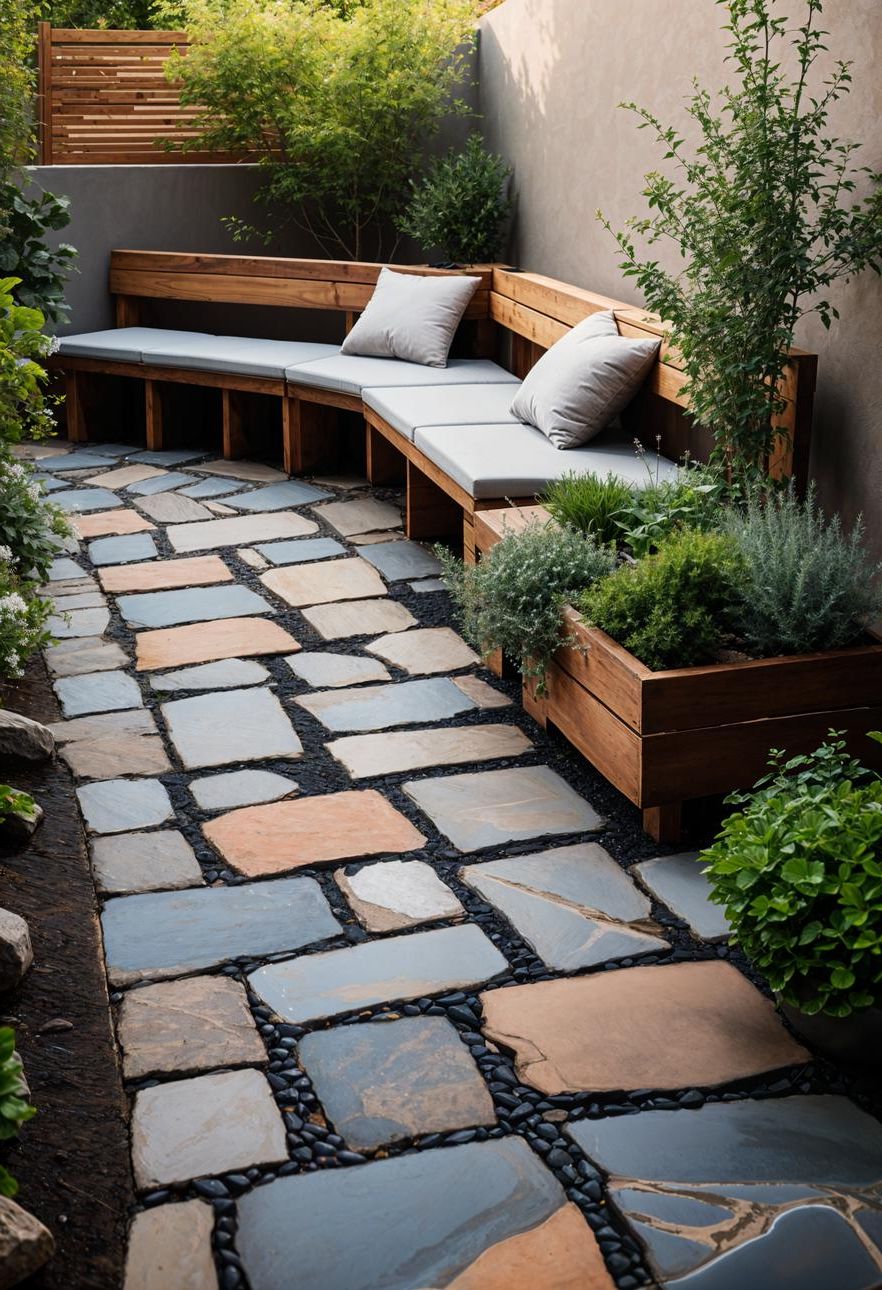 9. Herb Garden Patio With Bench Seating - photo 3